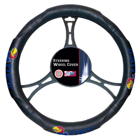 Kansas Jayhawks Ncaa Steering Wheel Cover (14.5" To 15.5")