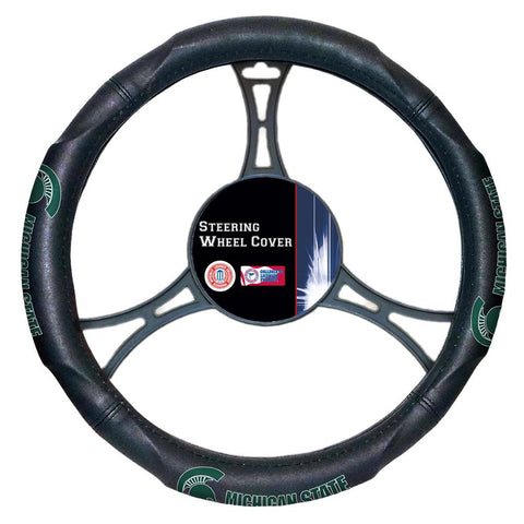 Michigan State Spartans Ncaa Steering Wheel Cover (14.5" To 15.5")