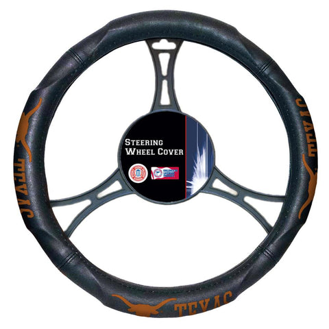 Texas Longhorns Ncaa Steering Wheel Cover (14.5" To 15.5")