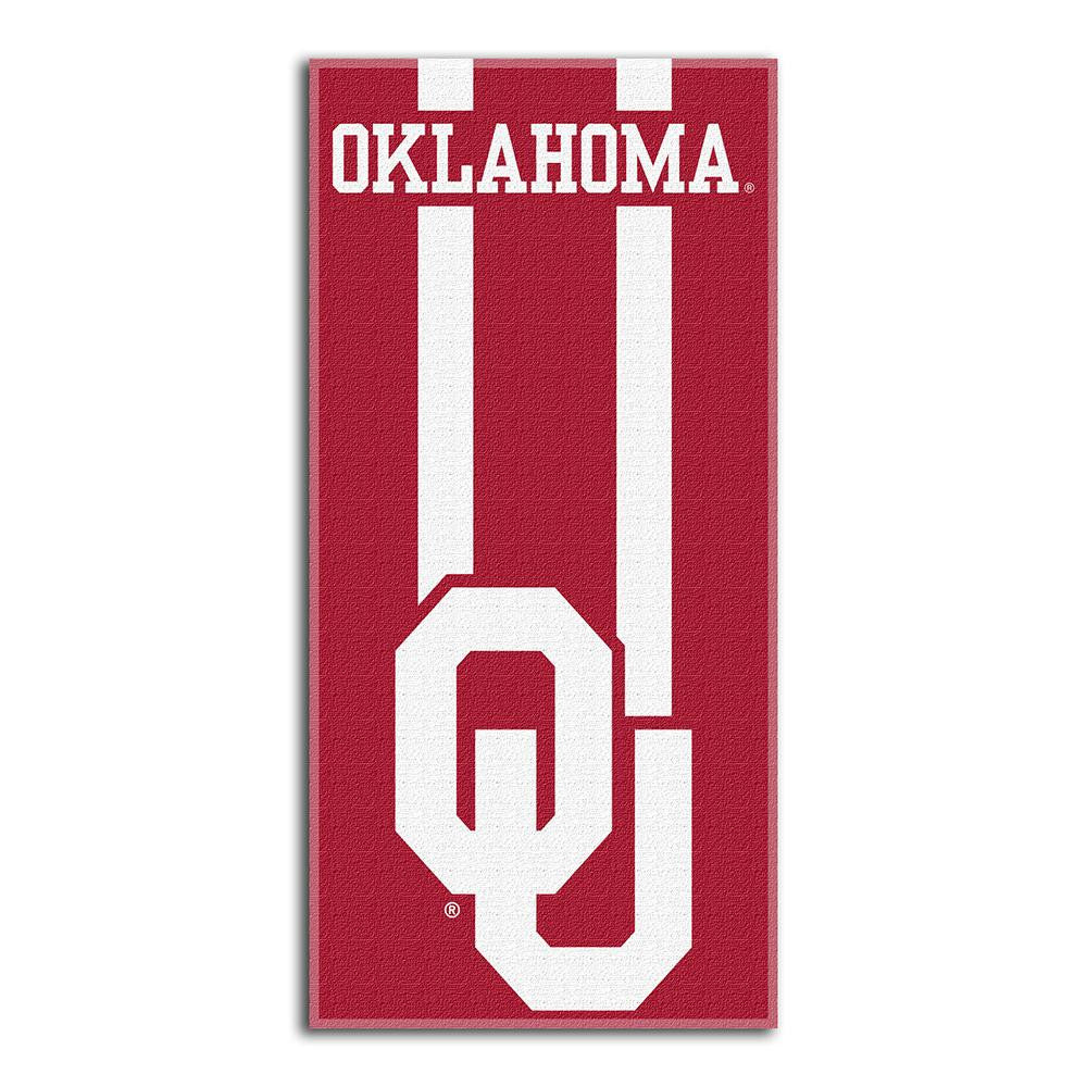 Oklahoma Sooners Ncaa Zone Read Cotton Beach Towel (30in X 60in)