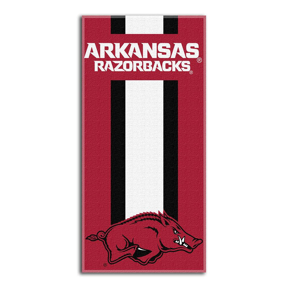 Arkansas Razorbacks Ncaa Zone Read Cotton Beach Towel (30in X 60in)