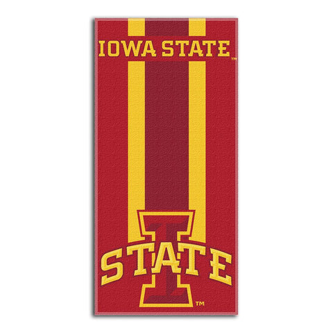 Iowa State Cyclones Ncaa Zone Read Cotton Beach Towel (30in X 60in)