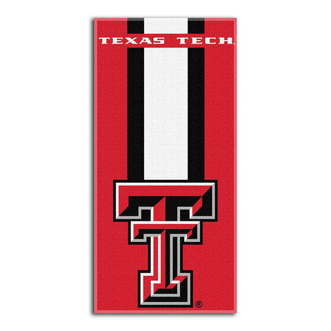 Texas Tech Red Raiders Ncaa Zone Read Cotton Beach Towel (30in X 60in)
