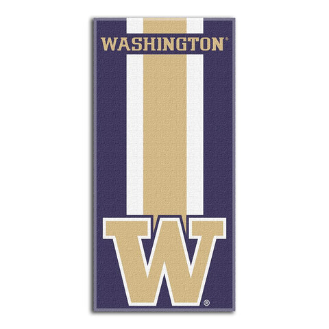 Washington Huskies Ncaa Zone Read Cotton Beach Towel (30in X 60in)