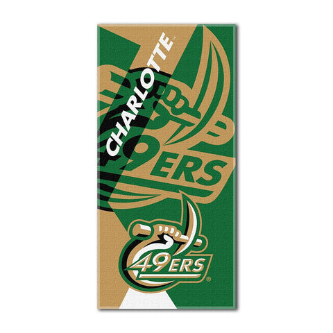 North Carolina Charlotte 49ers Ncaa Over-sized Beach Towel (puzzle Series) (34in X 72in)
