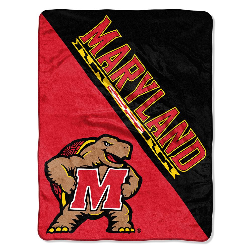 Maryland Terps Ncaa Micro Raschel Blanket (two Tone Series) (48"x60")