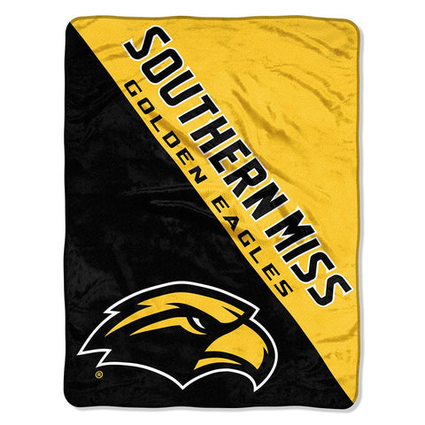 Southern Mississippi Eagles Ncaa Micro Raschel Blanket (two Tone Series) (48"x60")