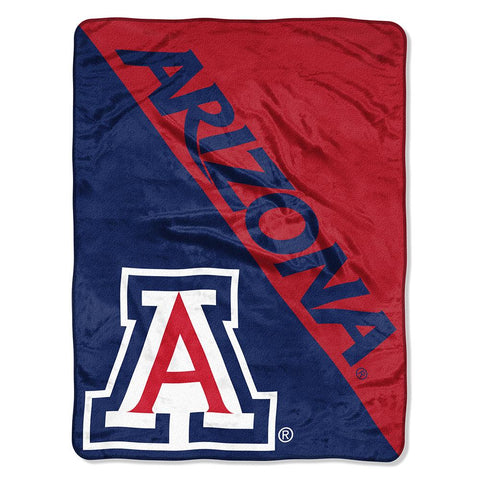 Arizona Wildcats Ncaa Micro Raschel Blanket (two Tone Series) (48"x60")