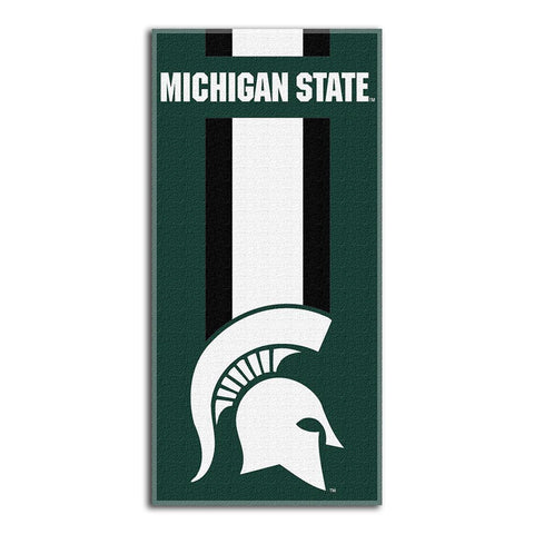Michigan State Spartans Ncaa Zone Read Cotton Beach Towel (30in X 60in)