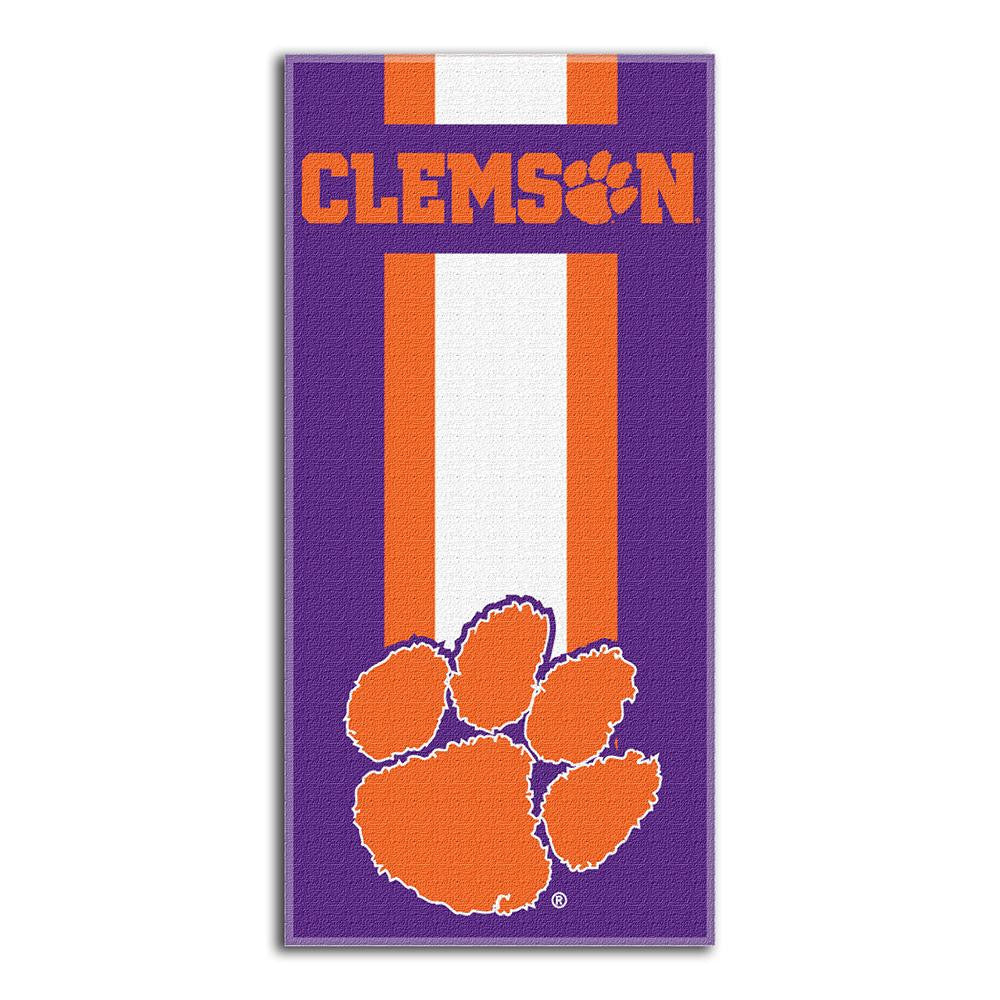 Clemson Tigers Ncaa Zone Read Cotton Beach Towel (30in X 60in)