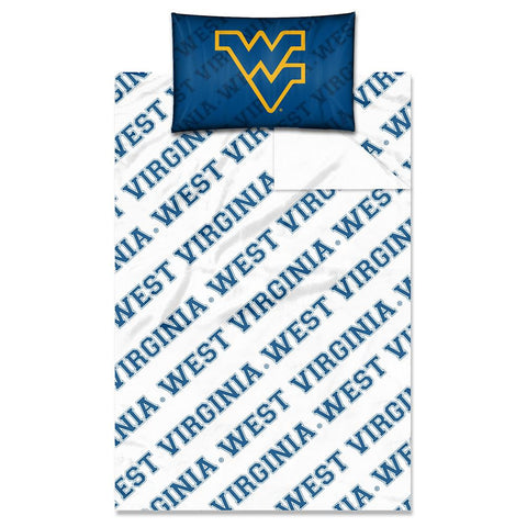 West Virginia Mountaineers Ncaa Twin Sheet Set