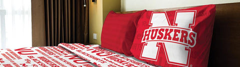 Nebraska Cornhuskers Ncaa Twin Sheet Set (anthem Series)