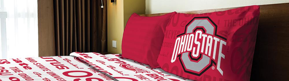 Ohio State Buckeyes Ncaa Twin Sheet Set (anthem Series)