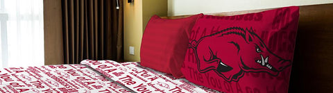 Arkansas Razorbacks Ncaa Twin Sheet Set (anthem Series)