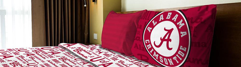 Alabama Crimson Tide Ncaa Twin Sheet Set (anthem Series)