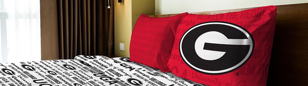 Georgia Bulldogs Ncaa Twin Sheet Set (anthem Series)