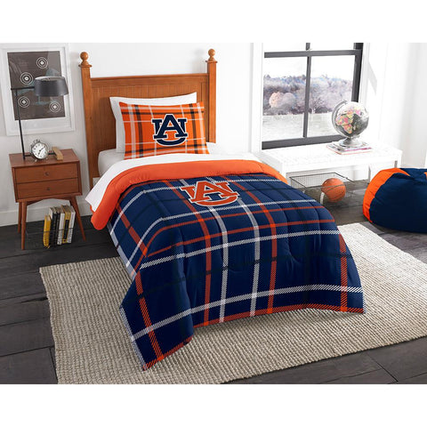 Auburn Tigers Ncaa Twin Comforter Set (soft & Cozy) (64" X 86")