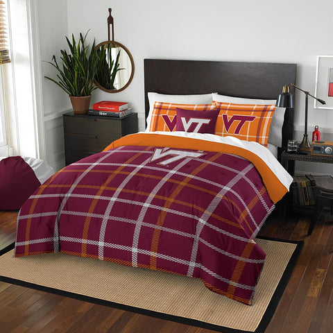 Virginia Tech Hokies Ncaa Full Comforter Set (soft & Cozy) (76" X 86")