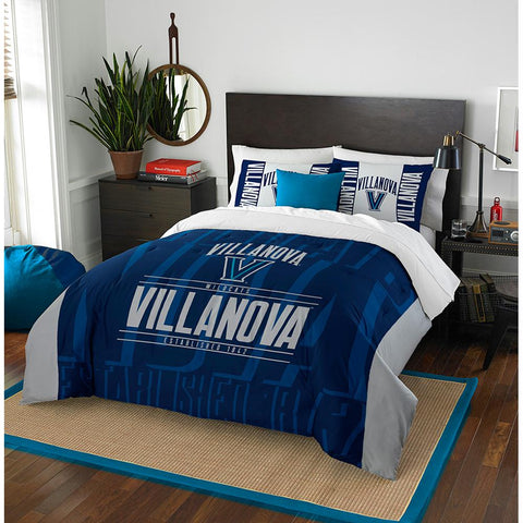 Villanova Wildcats Ncaa Full Comforter Set (modern Take Series) (86" X 86")