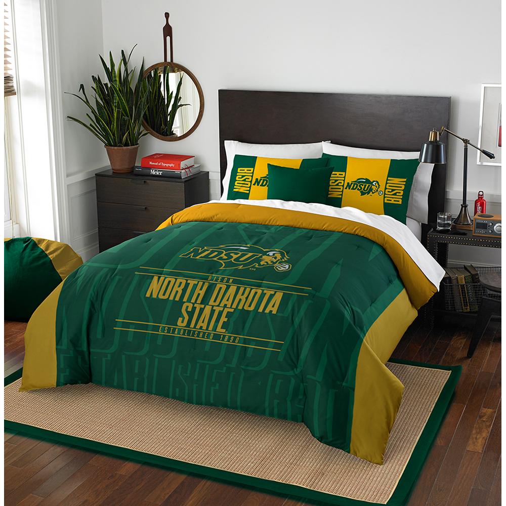 North Dakota State Bison Ncaa Full Comforter Set (modern Take Series) (86" X 86")