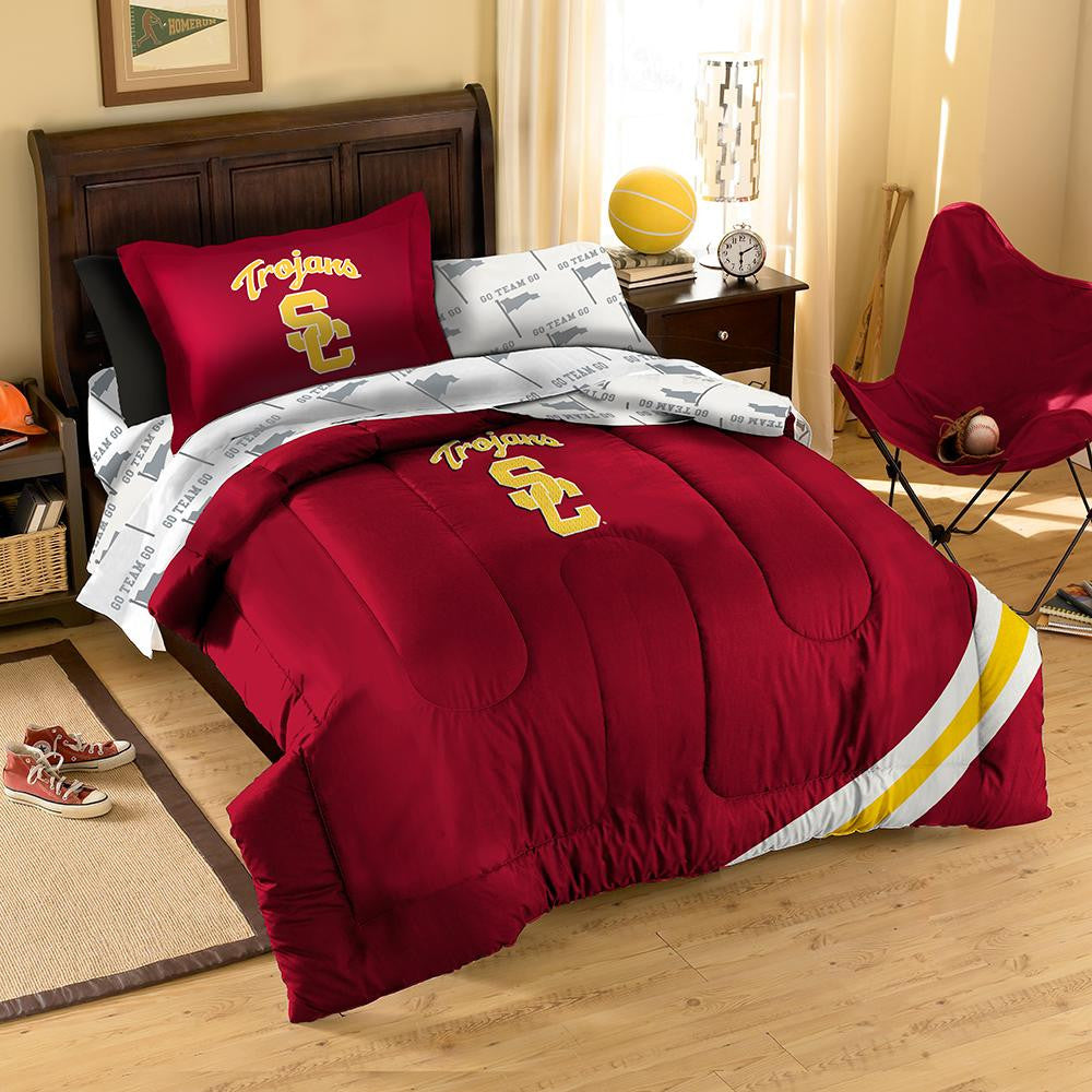 Ncaa Usc Trojans Bedding Set, Twin