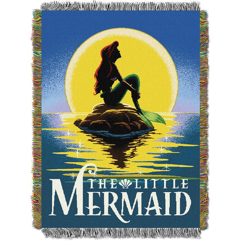 Ariel Little Mermaid Poster Woven Tapestry Throw (48inx60in)