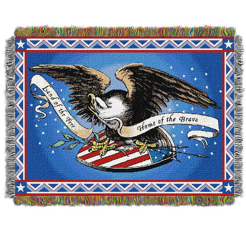 Memorial Day  Woven Tapestry Throw (48inx60in)
