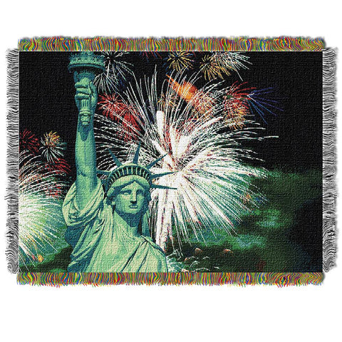 Lady Liberty  Woven Tapestry Throw (48inx60in)