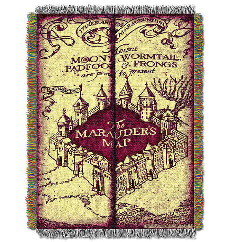 Harry Potter "marauders Map"  Woven Tapestry Throw (48inx60in)