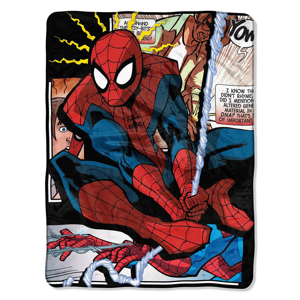 Spiderman - Spider Origins Micro Raschel Blanket (46in X 60in)