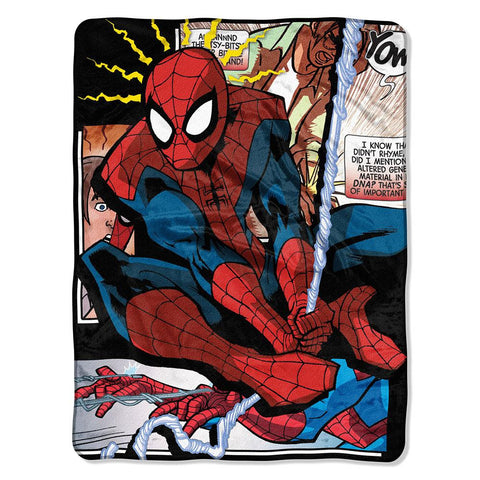 Spiderman - Spider Origins  Micro Raschel Blanket (46in X 60in)