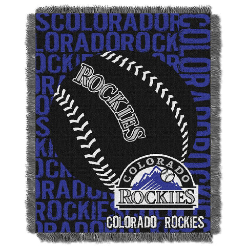 Colorado Rockies MLB Triple Woven Jacquard Throw (Double Play) (48x60)