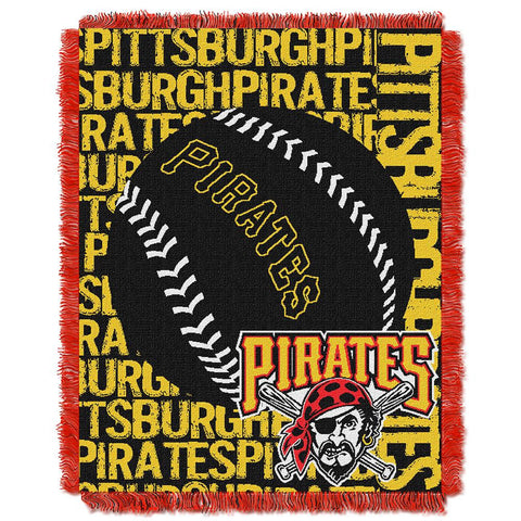 Pittsburgh Pirates MLB Triple Woven Jacquard Throw (Double Play) (48x60)