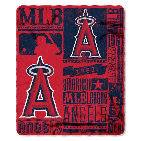 Los Angeles Angels MLB Light Weight Fleece Blanket (Strength Series) (50inx60in)