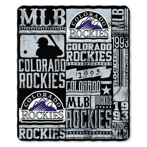 Colorado Rockies MLB Light Weight Fleece Blanket (Strength Series) (50inx60in)