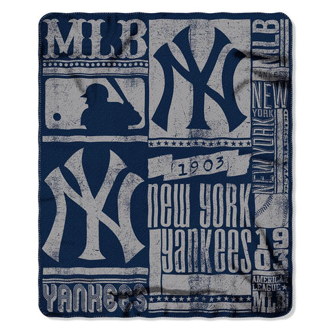 New York Yankees MLB Light Weight Fleece Blanket (Strength Series) (50inx60in)