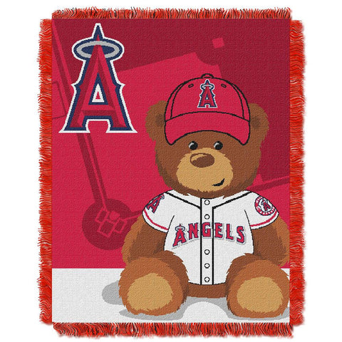 Los Angeles Angels MLB Triple Woven Jacquard Throw (Field Baby Series) (36x48)