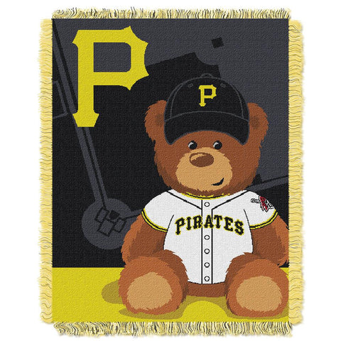 Pittsburgh Pirates MLB Triple Woven Jacquard Throw (Field Baby Series) (36x48)