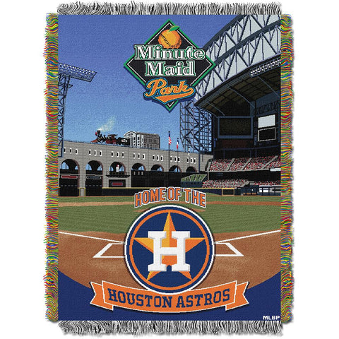 Houston Astros MLB (Minutemaid Park) Woven Tapestry Throw (48inx60in)