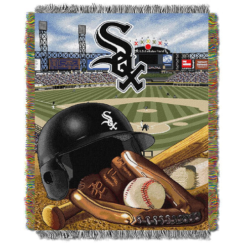 Chicago White Sox MLB Woven Tapestry Throw (Home Field Advantage) (48x60)