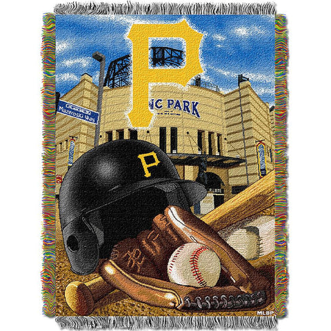 Pittsburgh Pirates MLB Woven Tapestry Throw (Home Field Advantage) (48x60)