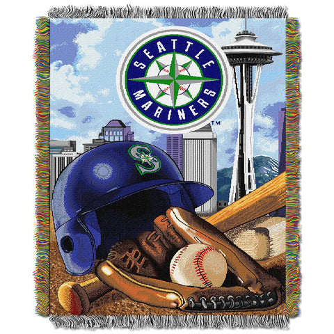 Seattle Mariners MLB Woven Tapestry Throw (Home Field Advantage) (48x60)
