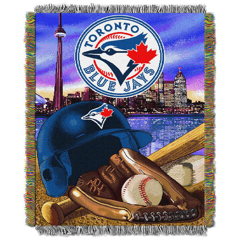 Toronto Blue Jays MLB Woven Tapestry Throw (Home Field Advantage) (48x60)