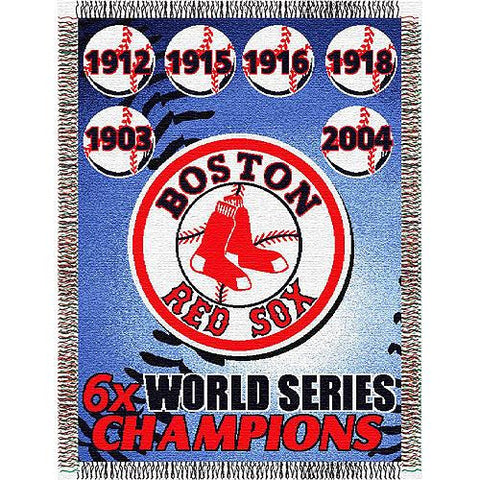 Boston Red Sox MLB World Series Commemorative Woven Tapestry Throw (48x60)