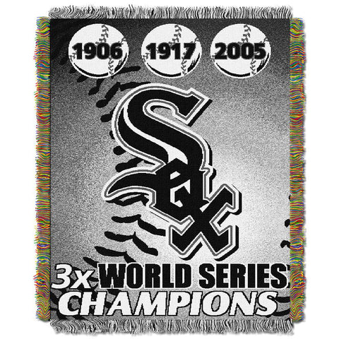 Chicago White Sox MLB World Series Commemorative Woven Tapestry Throw (48x60)