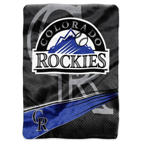 Colorado Rockies MLB Royal Plush Raschel Blanket (Speed Series) (60x80)