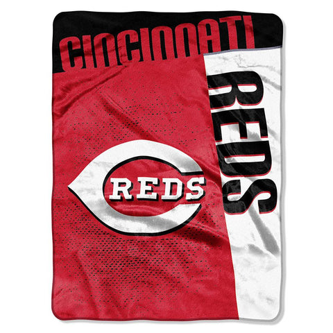 Cincinnati Reds MLB Royal Plush Raschel Blanket (Strike Series) (60x80)