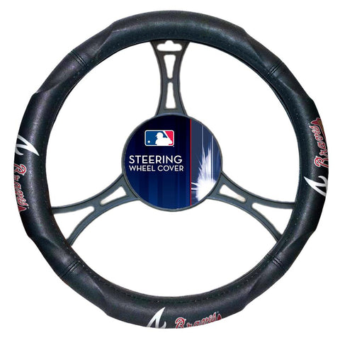 Atlanta Braves Mlb Steering Wheel Cover (14.5" To 15.5")