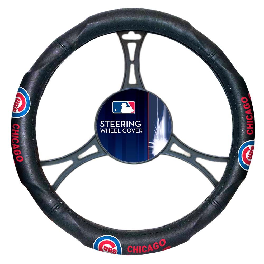 Chicago Cubs Mlb Steering Wheel Cover (14.5" To 15.5")