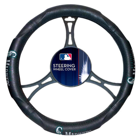 Seattle Mariners MLB Steering Wheel Cover (14.5 to 15.5)